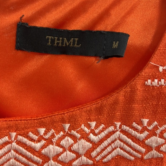 THML Orange Shift Dress.Sz M - Picture 2 of 6